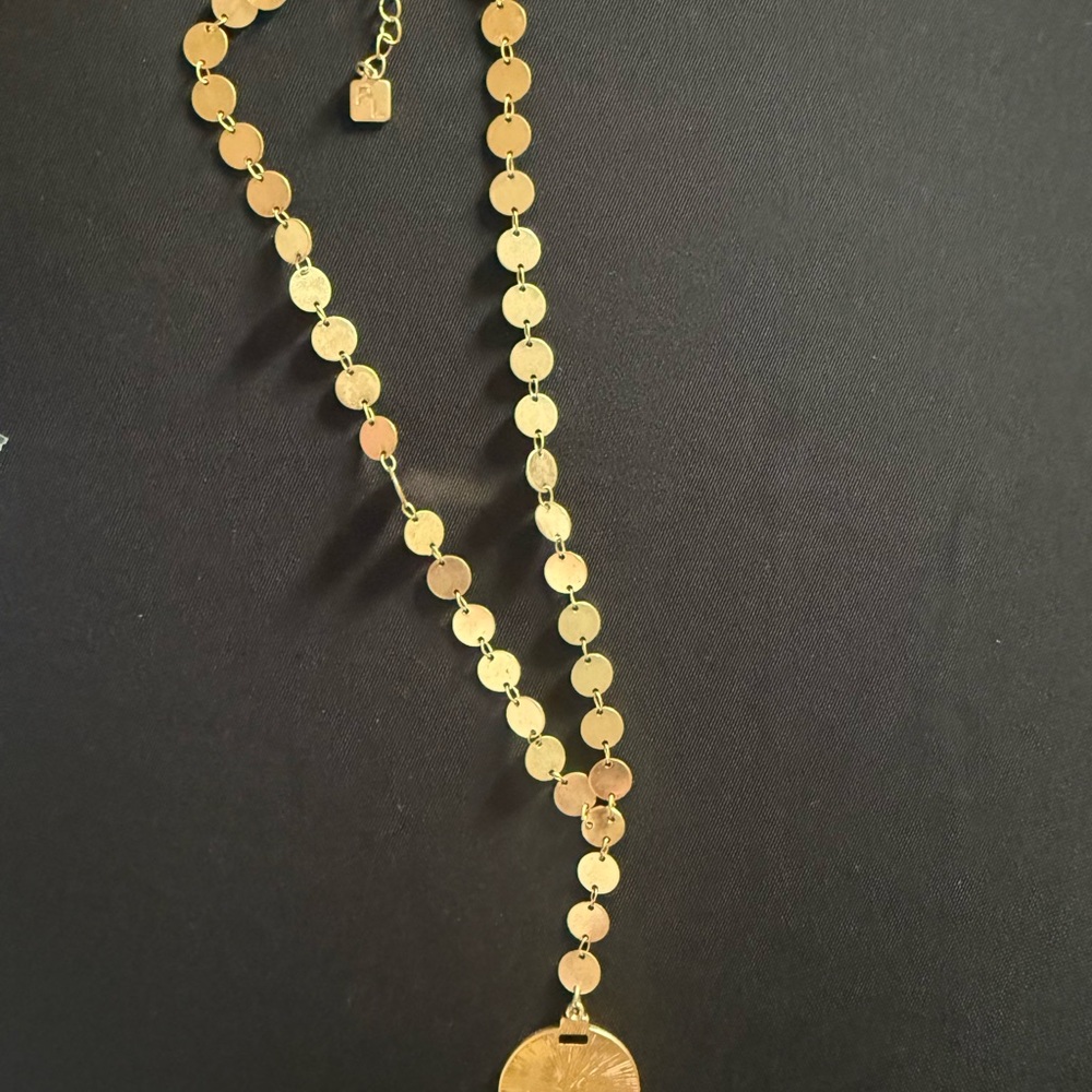 Gold Disc Necklace